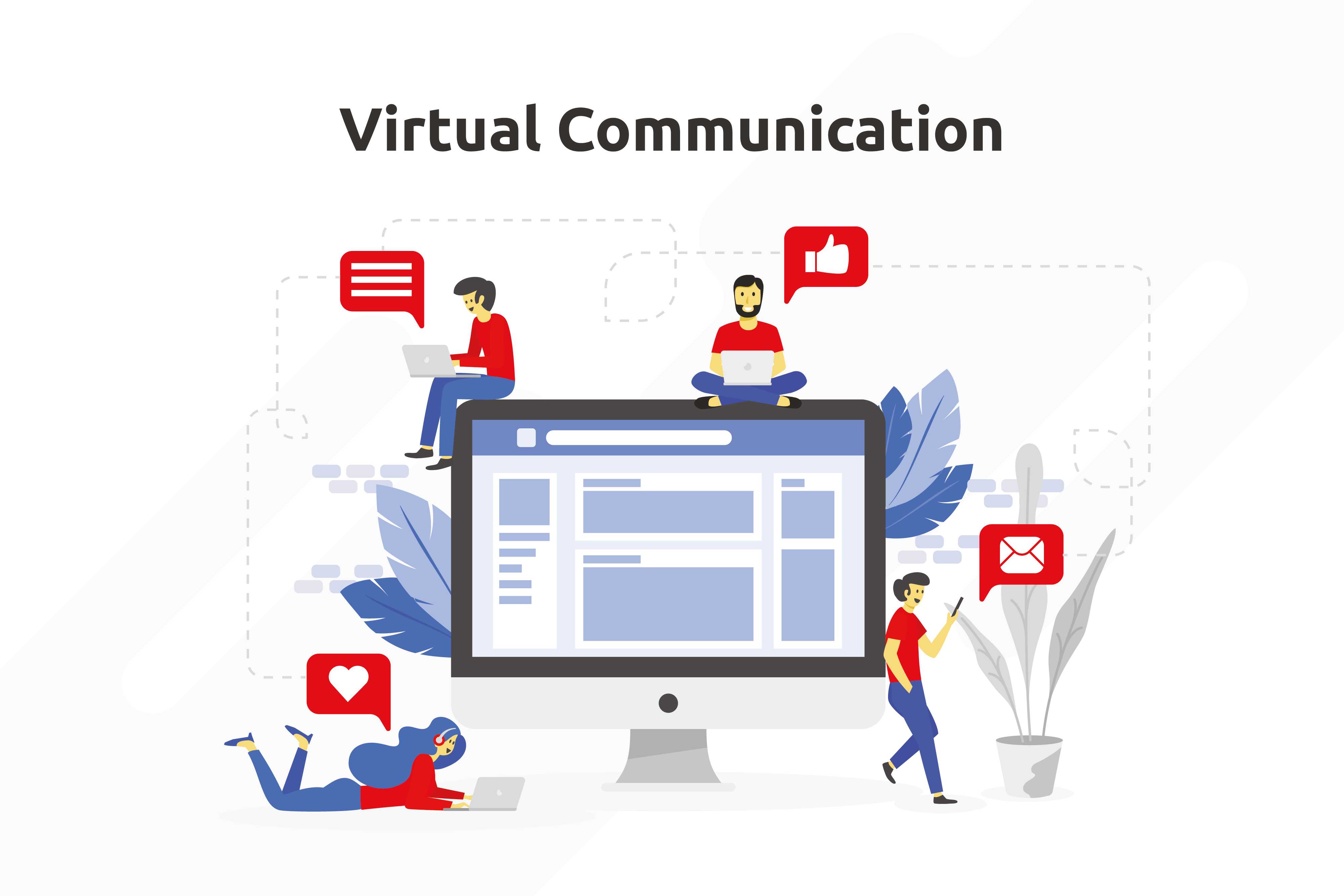 Virtual-communication-concept